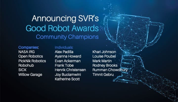 Meet the robotics community champions in the SVR Good Robot Industry Awards